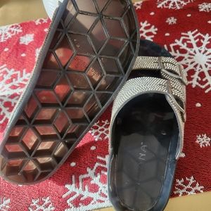 Slide your way into these rhinestone slip ons!